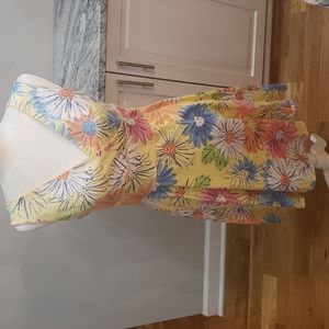 Amanda Smith Petite Yellow Flower Sun Dress 👗